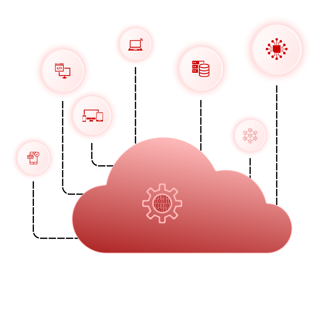 Полностью управляемое облако overview illustration